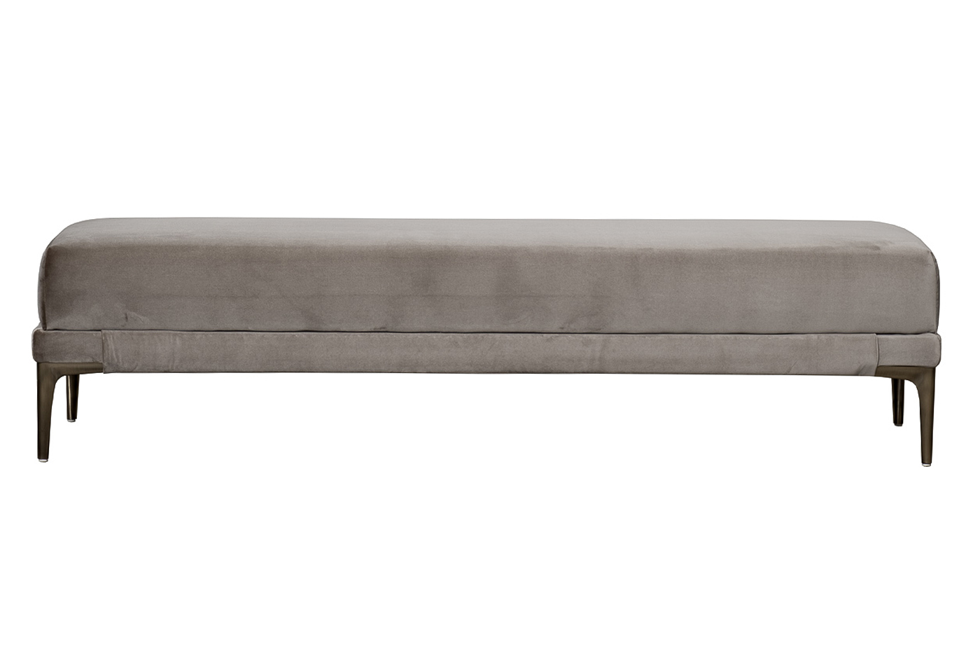 Банкетка на металлически опора бежевая Garda Decor PRIMA-Б160-Velvet BEG