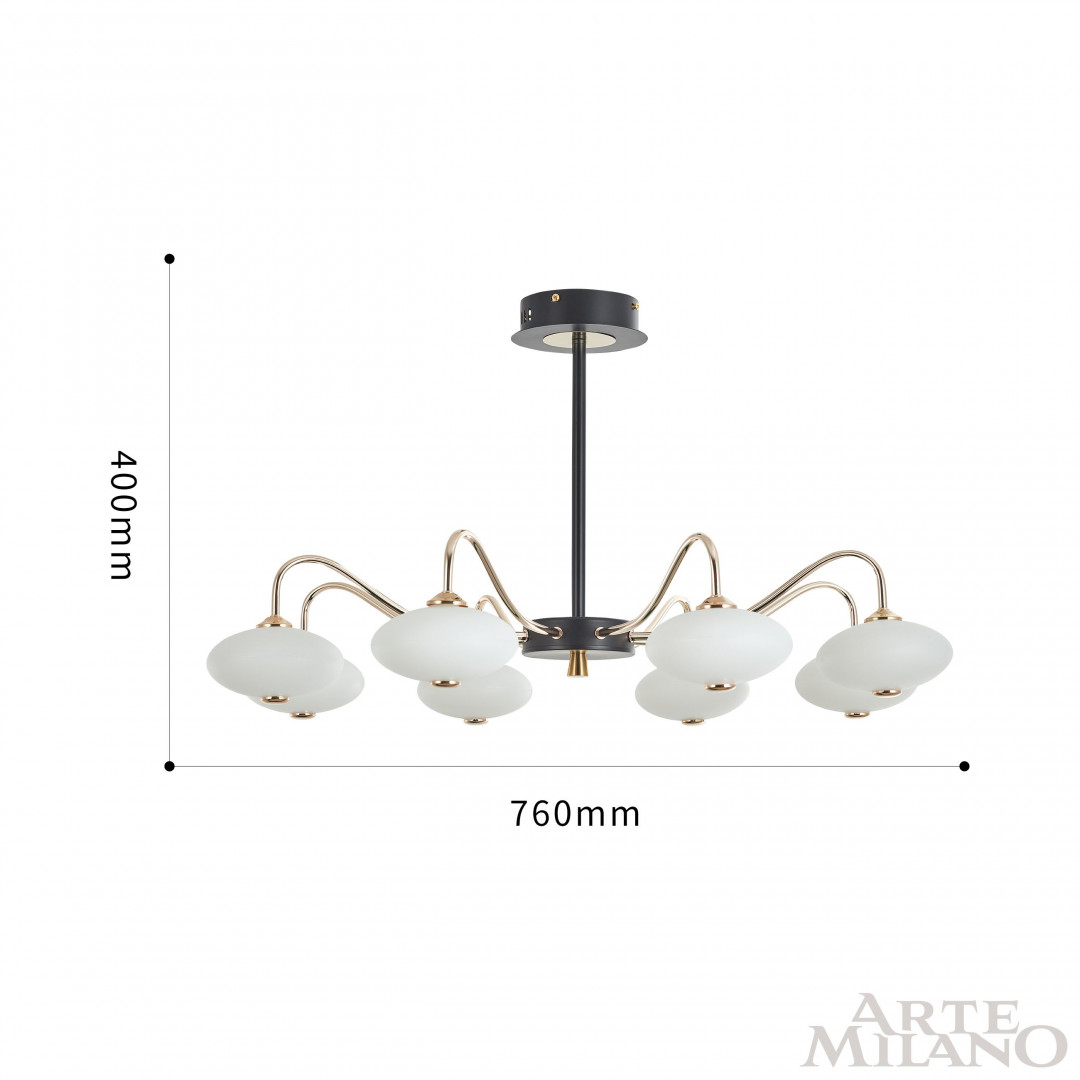 Люстра светодиодная 273908/8 BK/GD Arte Milano