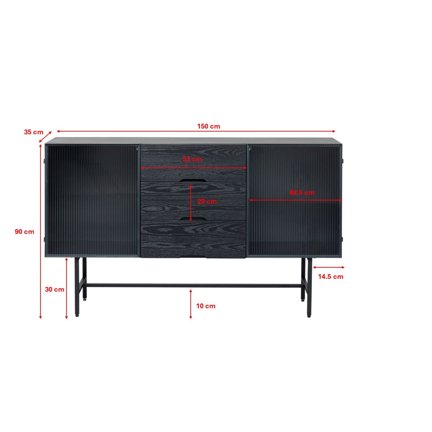 Комод San Diego Drawers 150x90 см KARE 87877