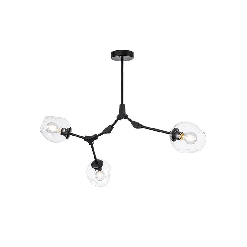 Люстра Адель Branching Bubble Chandelier L3 Black Transparent by ImperiumLoft