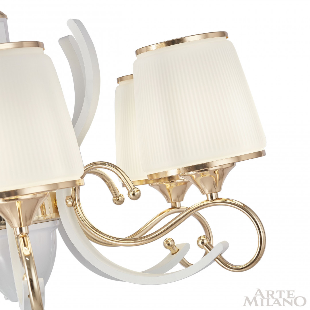 Люстра подвесная с плафонами 303857/5 Wh/Gd Arte Milano
