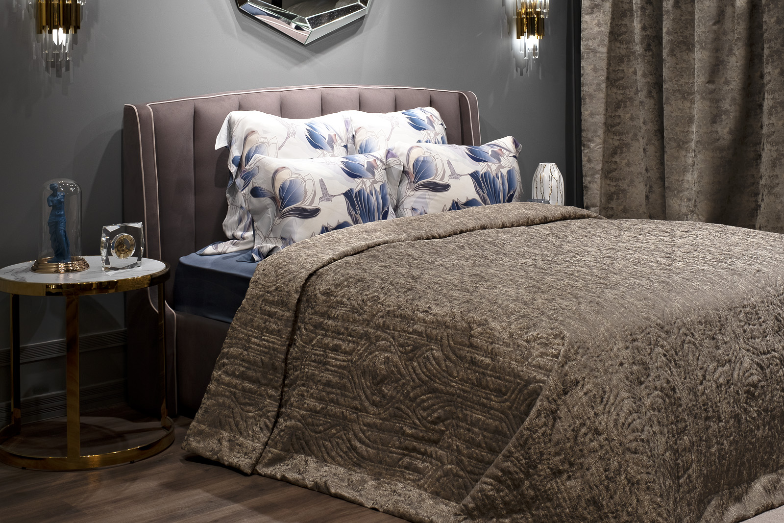 Покрывало Cascata Фортуна 260х260см со стежкой Garda Decor 121GD-14613