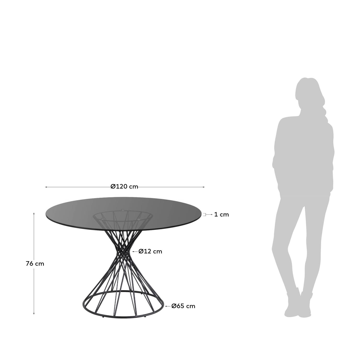 Niut стеклянный обеденный стол Ø 120 cm La Forma 86695
