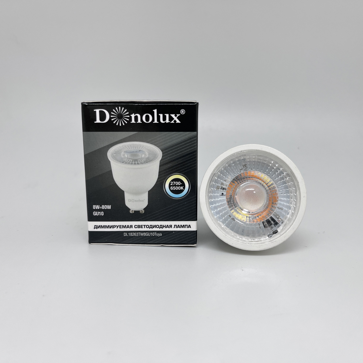 Диммируемая светодиодная лампат Donolux DL18263TW8GU10Tuya