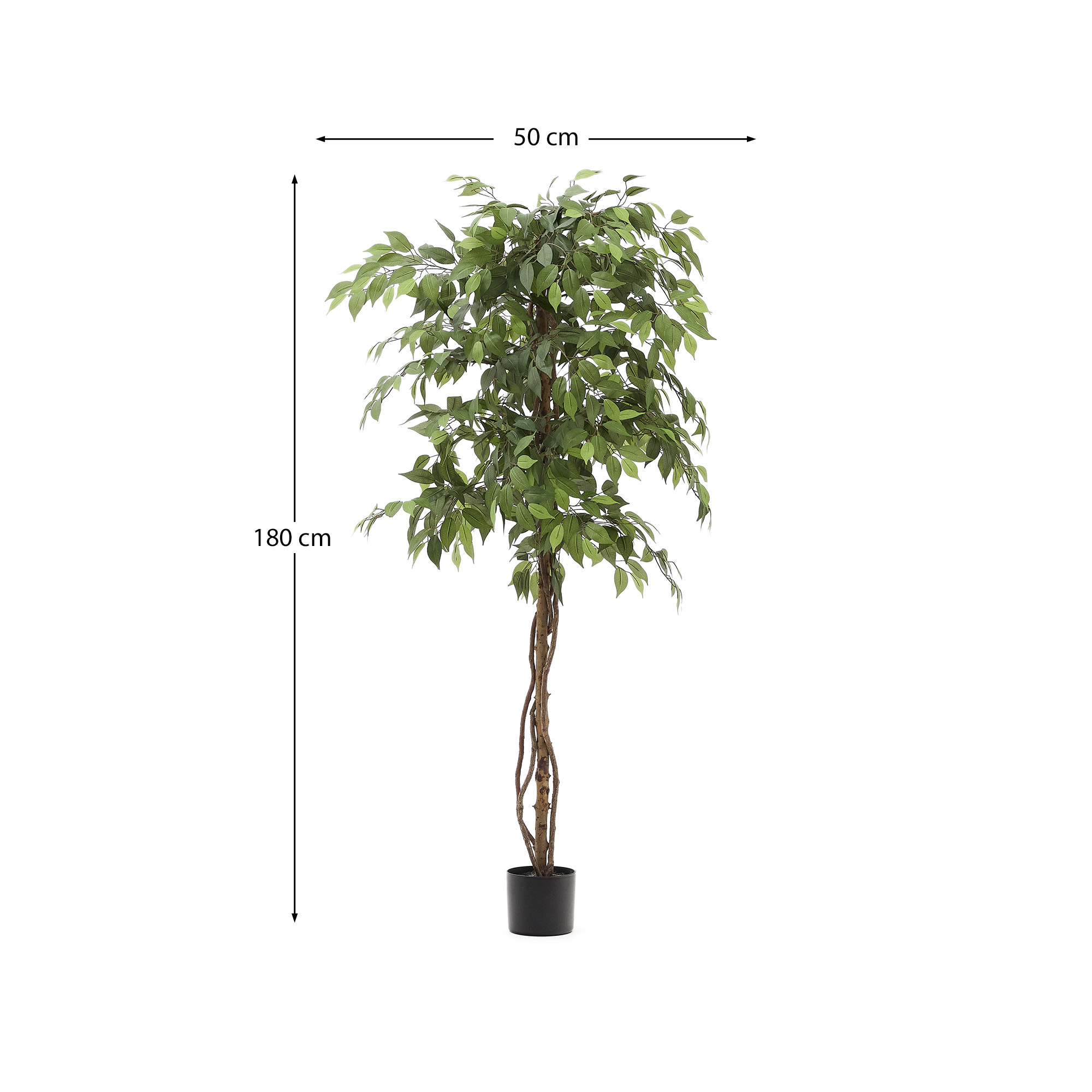 Ficus Искусственное дерево фикус в черном горшке 180 см La Forma (ex Julia Grup)