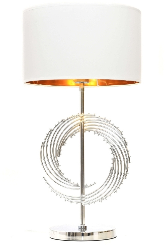 Интерьерная настольная лампа Lumina Deco LDT 5531 CHR+WT