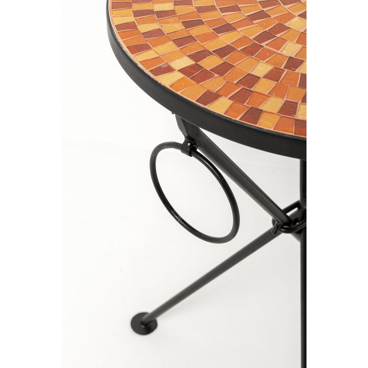 Приставной стол Clack Mosaic Orange Ø35cm KARE 70315