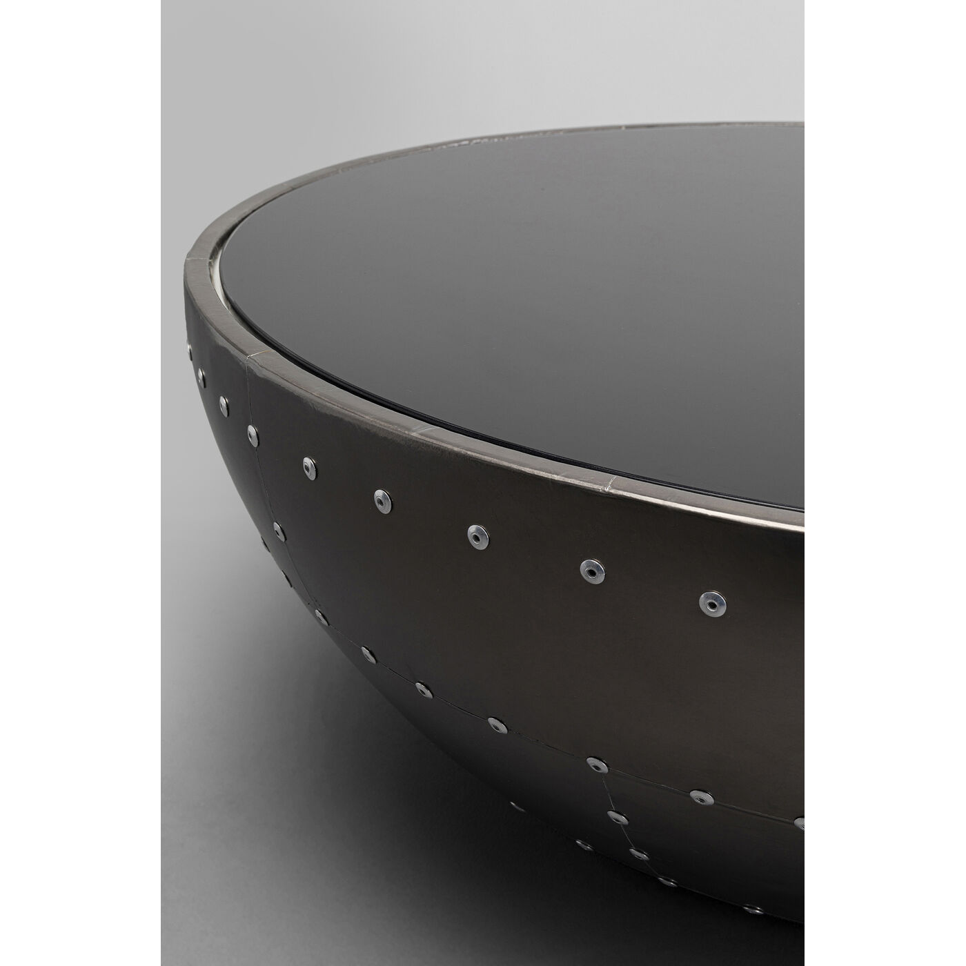 Стол кофейный Lounge Black Gun Metal Ø83 см KARE 87909