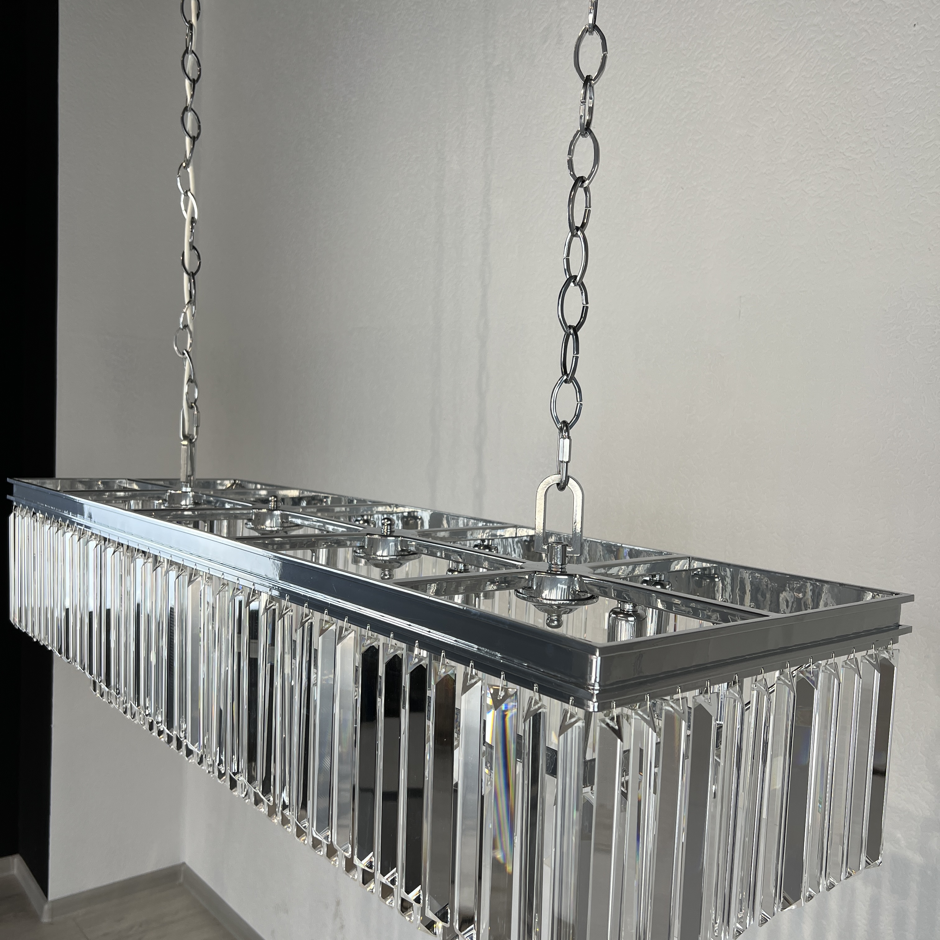 Люстра RH 1920S ODEON CLEAR GLASS FRINGE 120 chrome by ImperiumLoft