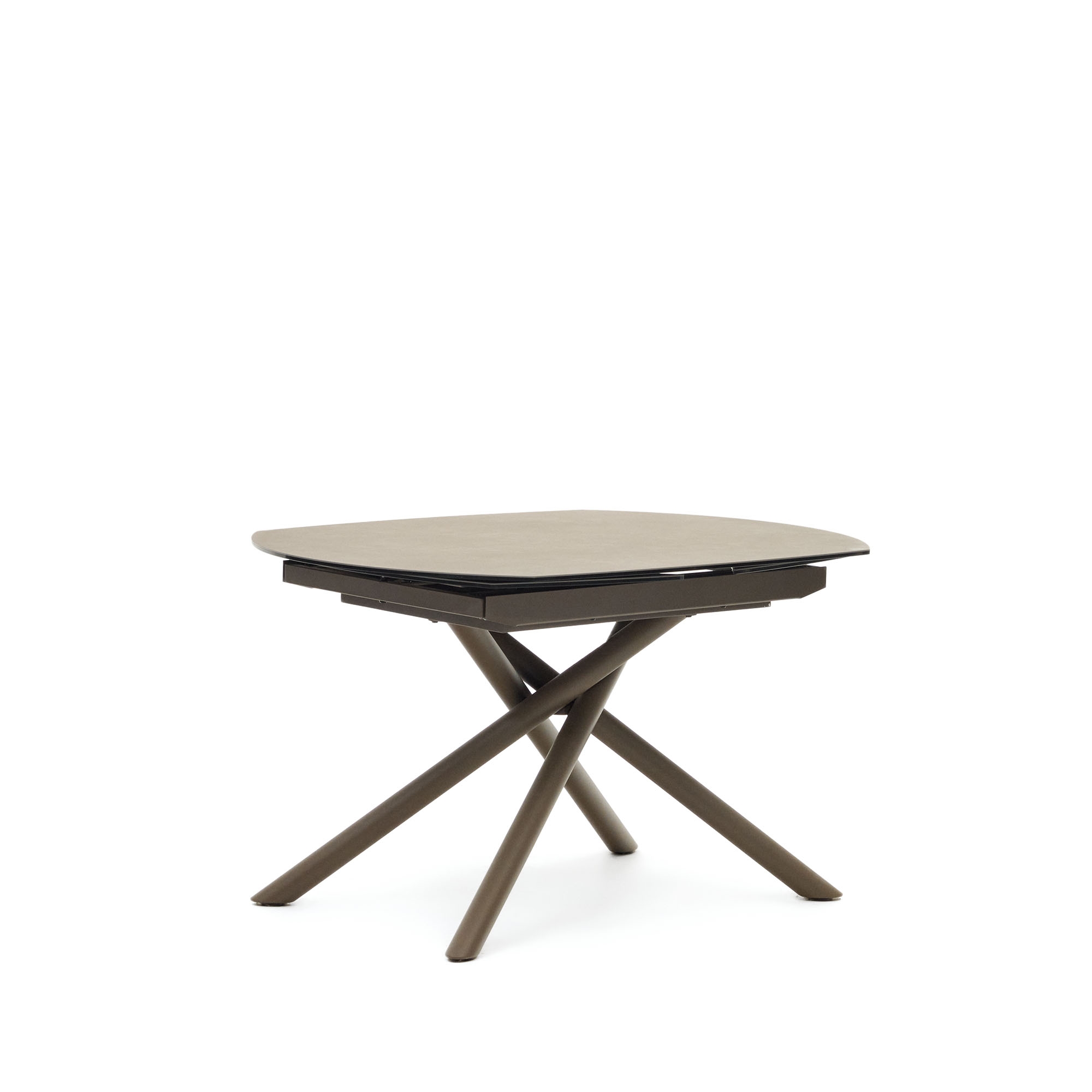 Yodalia Раздвижной стол из керамики и стали с коричневой отделкой 130 (190) x 100 см La Forma (ex Julia Grup)