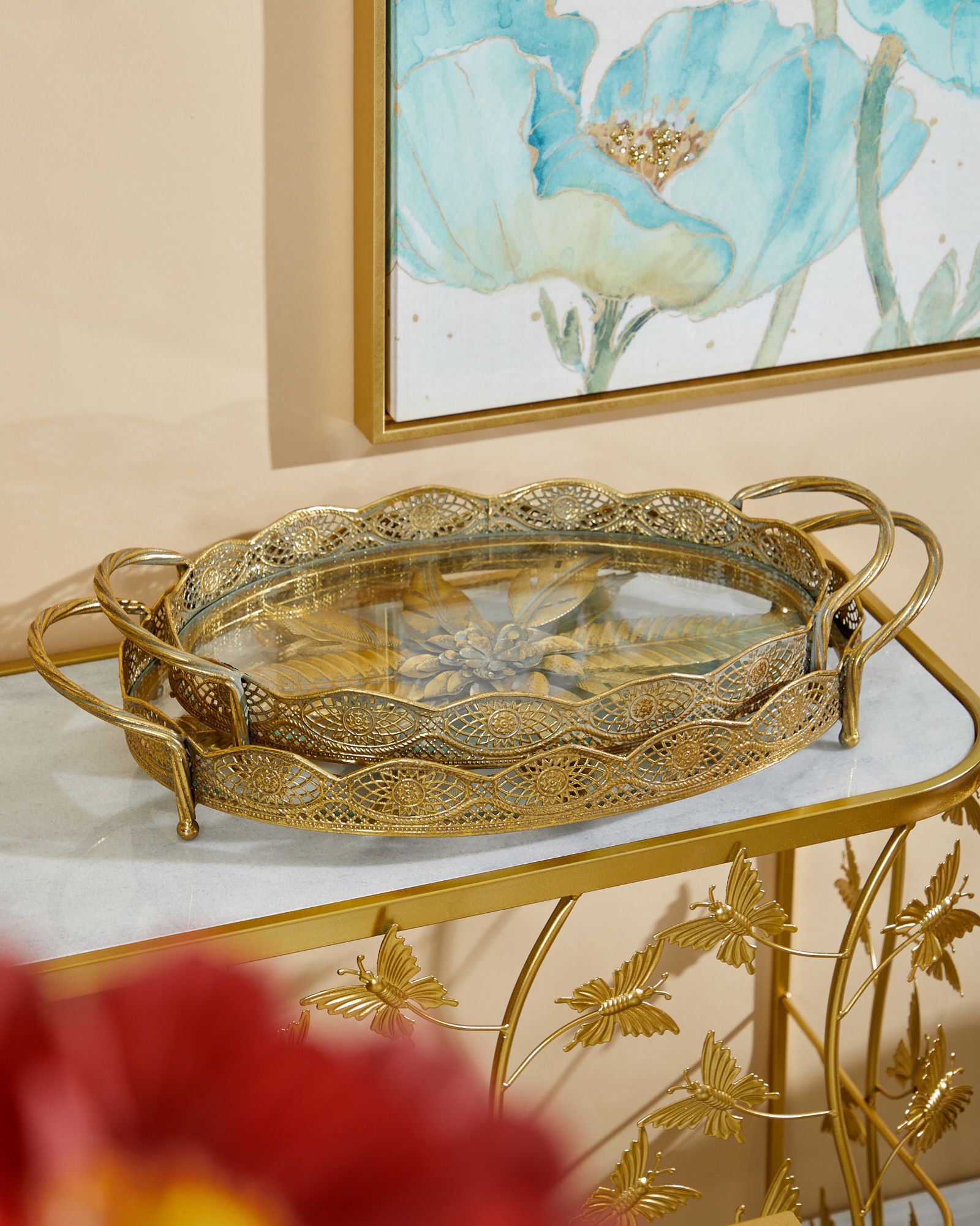 Подносы со стеклянной поверхностью Эфиопия Glasar 57-312