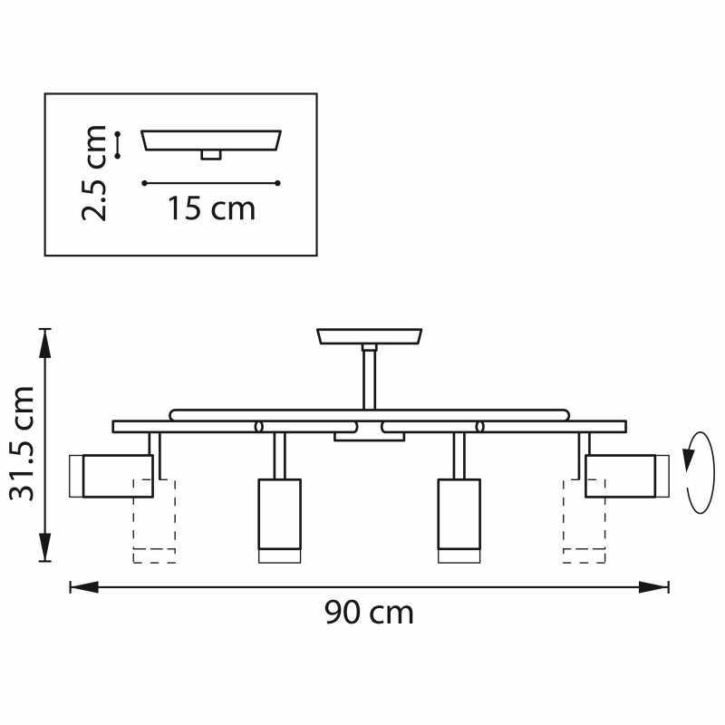 Люстра на штанге Lightstar LR7184080