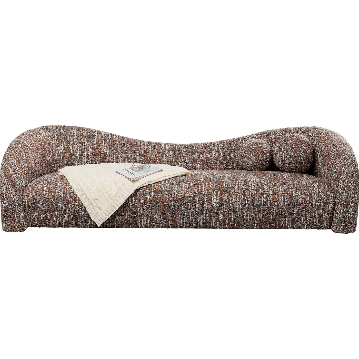 Диван трехместный Livia Melange Brown KARE 87912