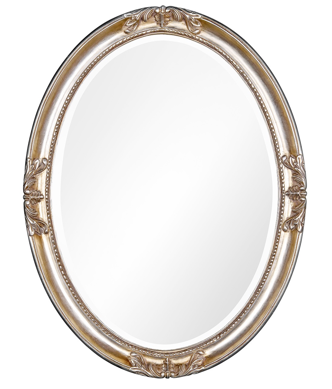 Овальное зеркало в раме Parigi Silver Art-Zerkalo FA398SL