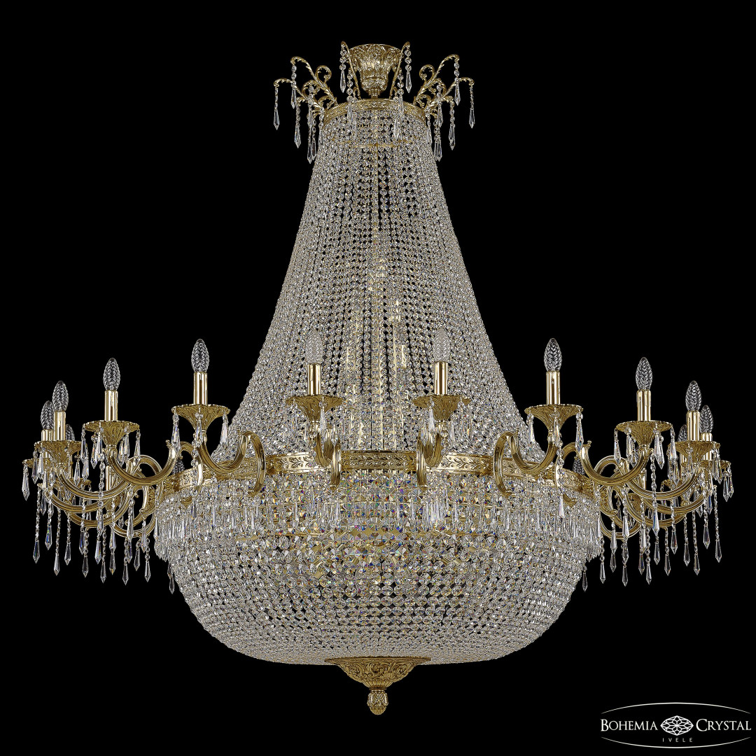 Люстра груша хрустальная 2201H210/20/160IV/Y1 G Bohemia Ivele Crystal
