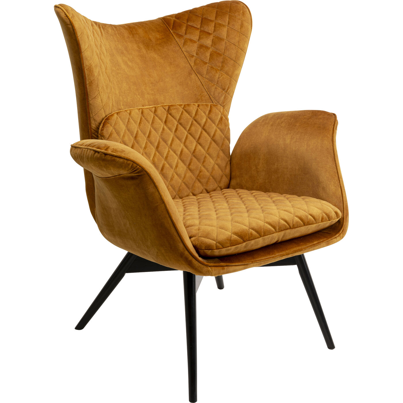 Кресло Tudor Velvet Gold Brown KARE 70737