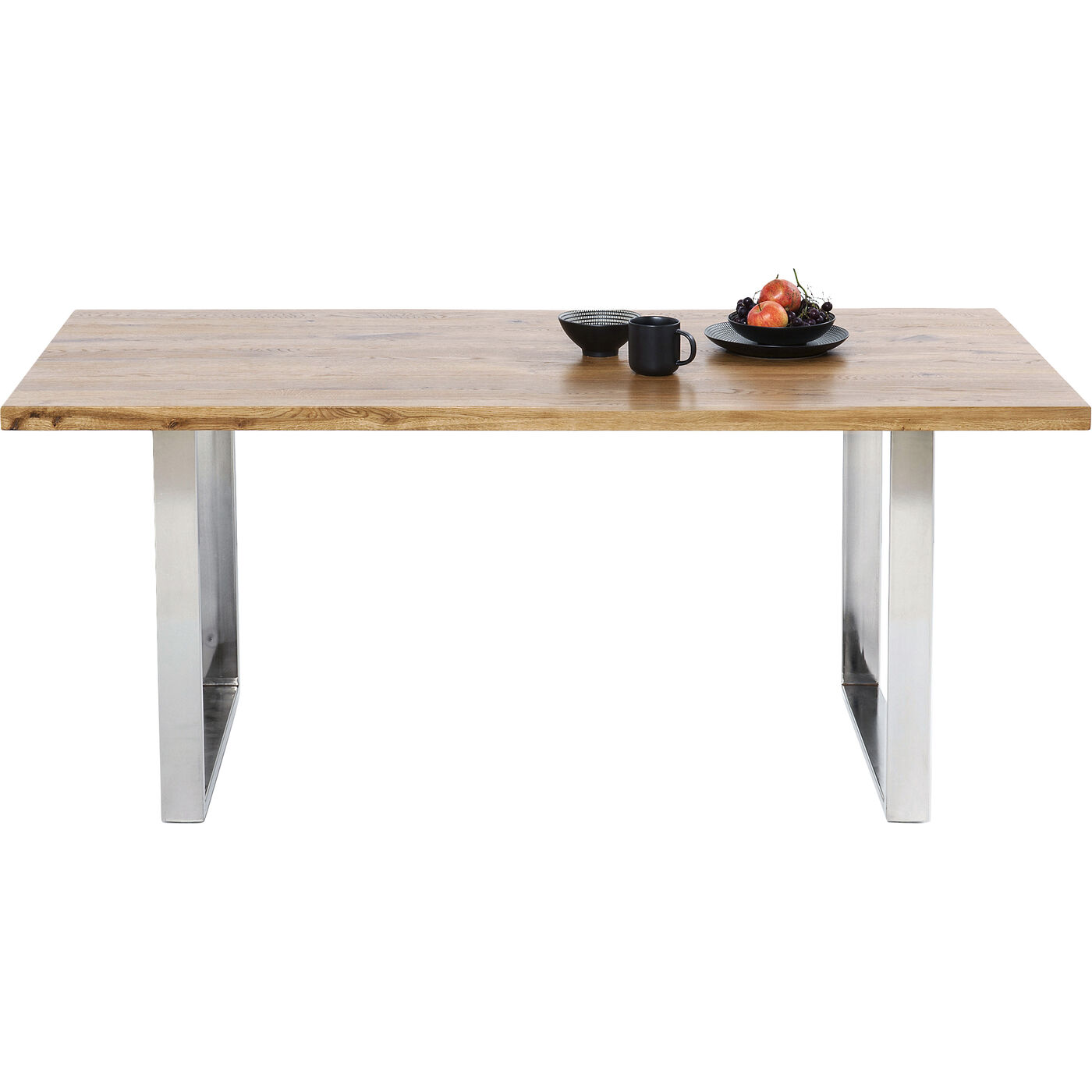 Стол Jackie Oak GK Chrome 200x100 см KARE 84523