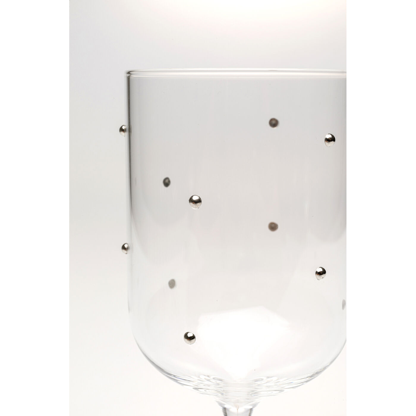 Бокал для белого вина Glam Dots Silver 22cm KARE 58029