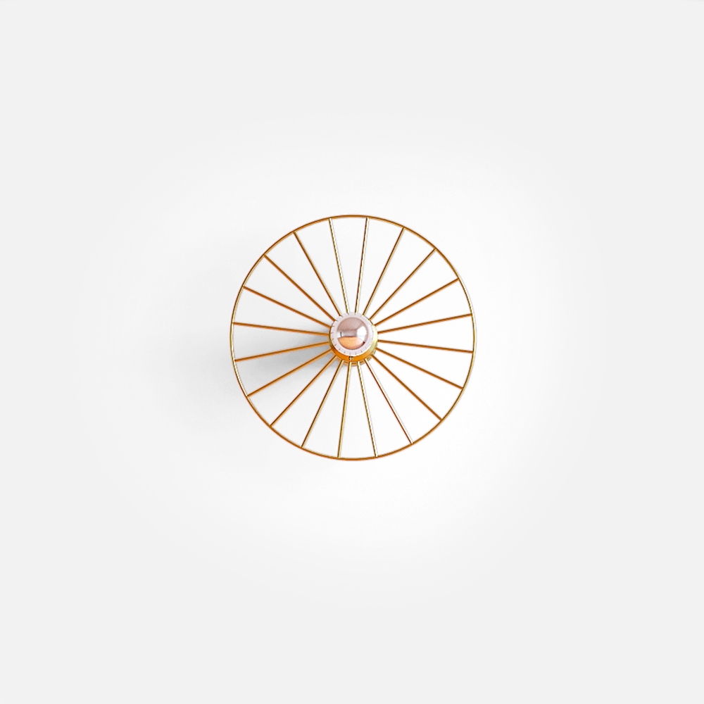 Бра Wheel 30 cm золотой + цоколь 25 cm золотой Aromas del Campo