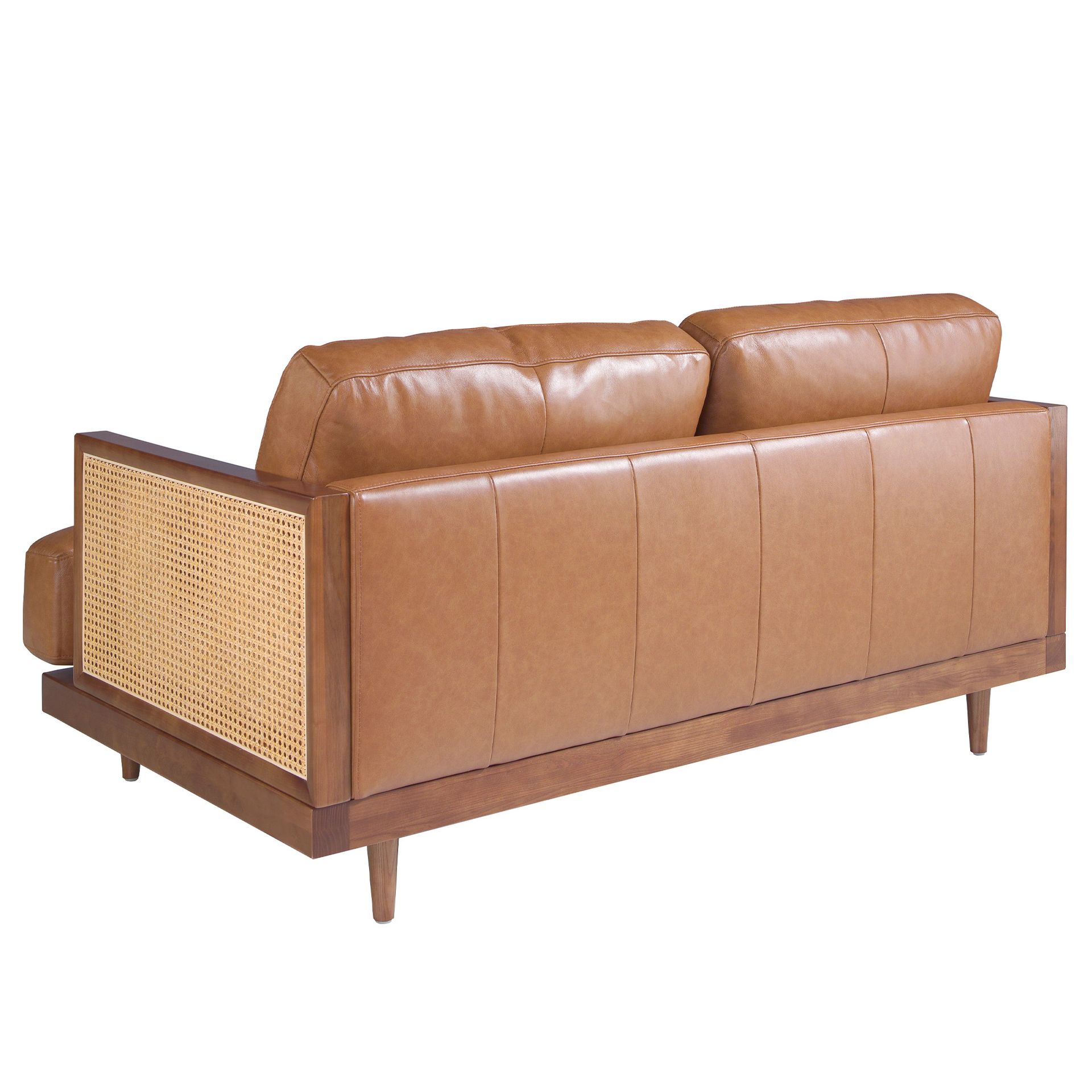 Диван 2-х местный 6176/KF8031-2P-M2731 из коричневой кожи Angel Cerda
