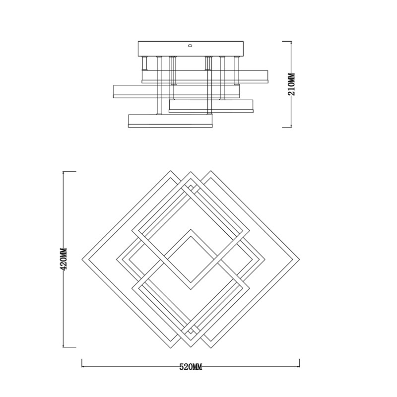 Накладная люстра Escada 10229/4LED White