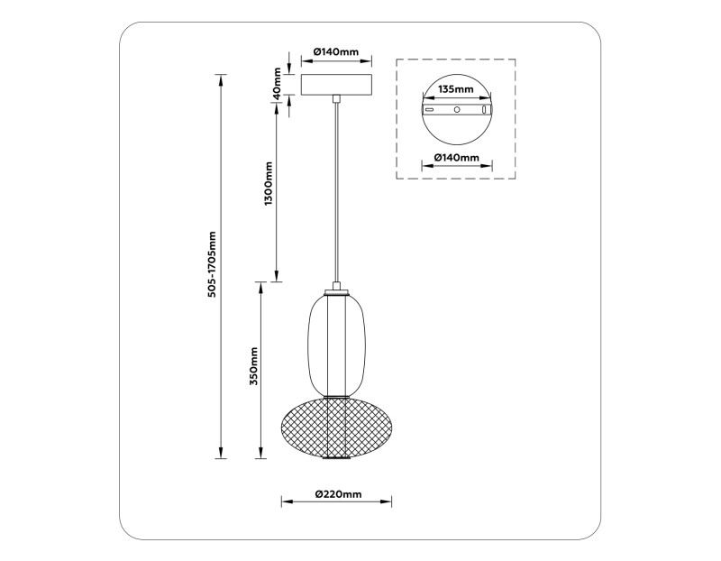 Подвесной светильник Ambrella Light LH11007