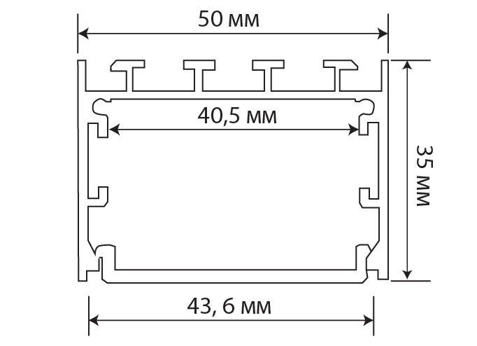 Накладной алюминиевый профиль Donolux DN18511RAL9005