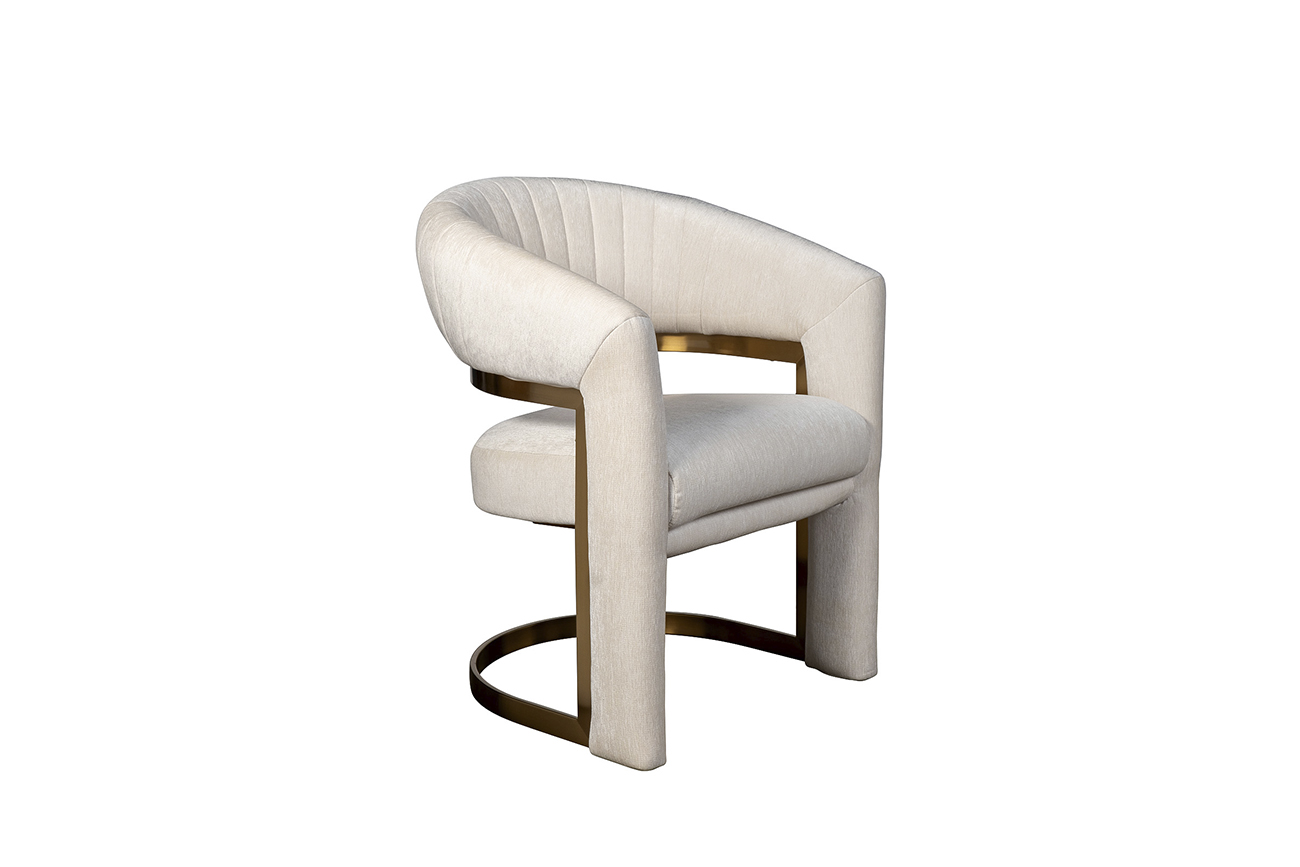 Стул велюровый кремовый/золото Garda Decor GY-08386