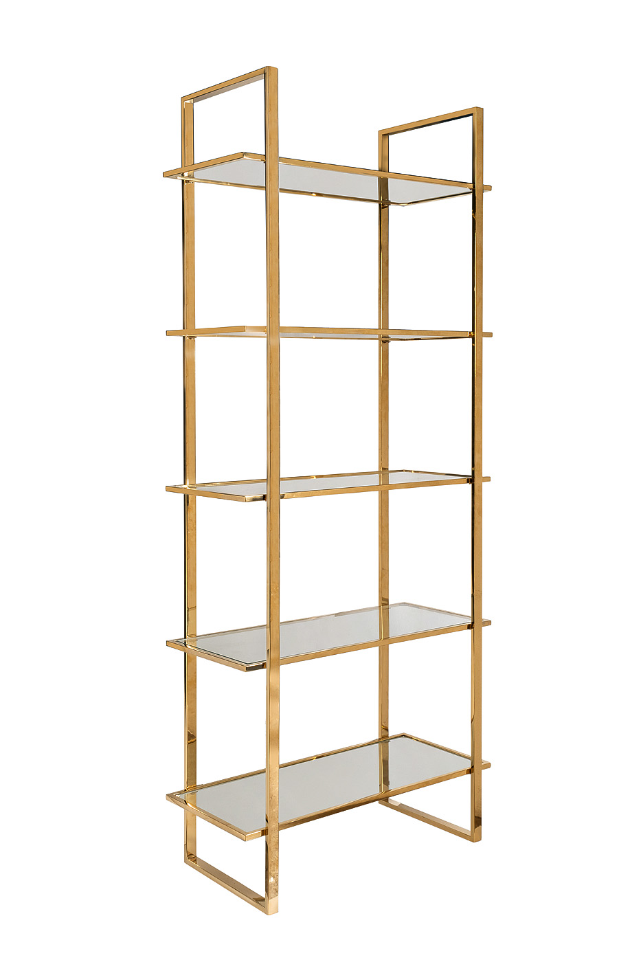 Стеллаж прозрачное стекло/золото Garda Decor 47ED-00401