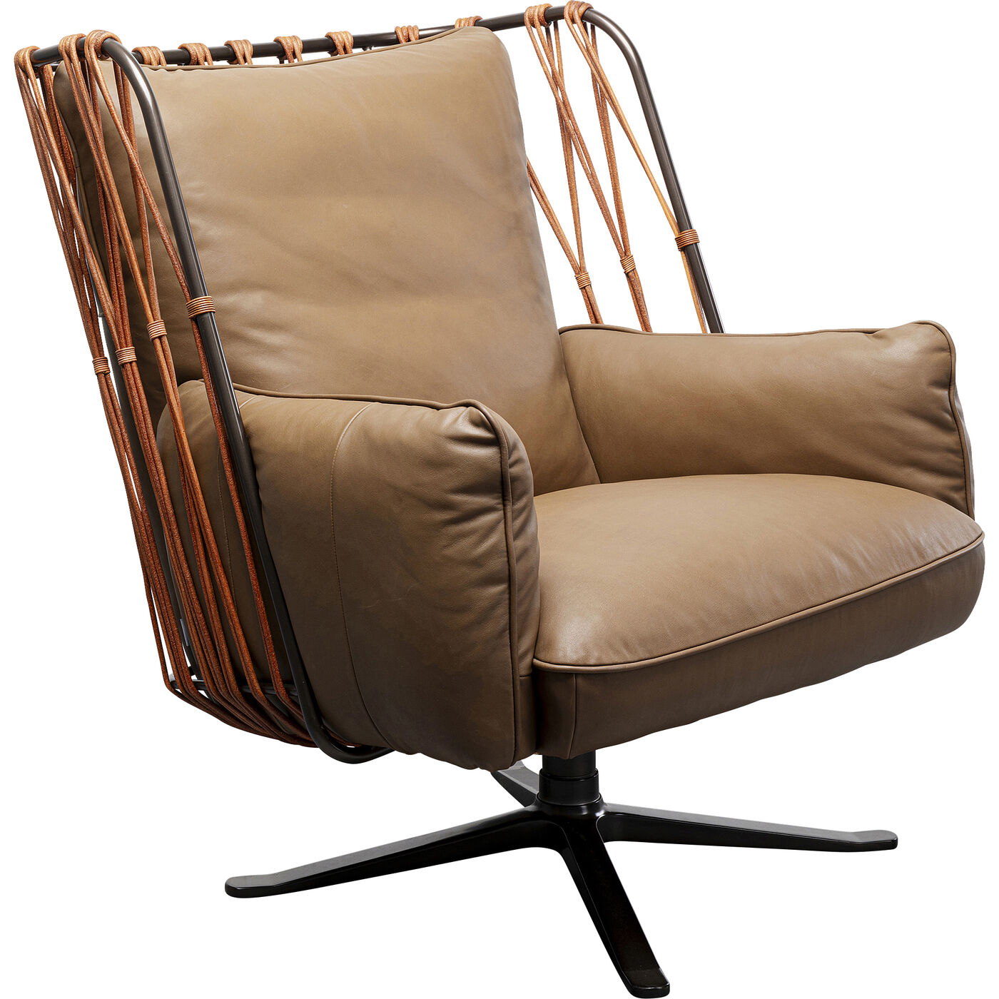 Кресло вращающееся Paradiso Brown KARE 87689