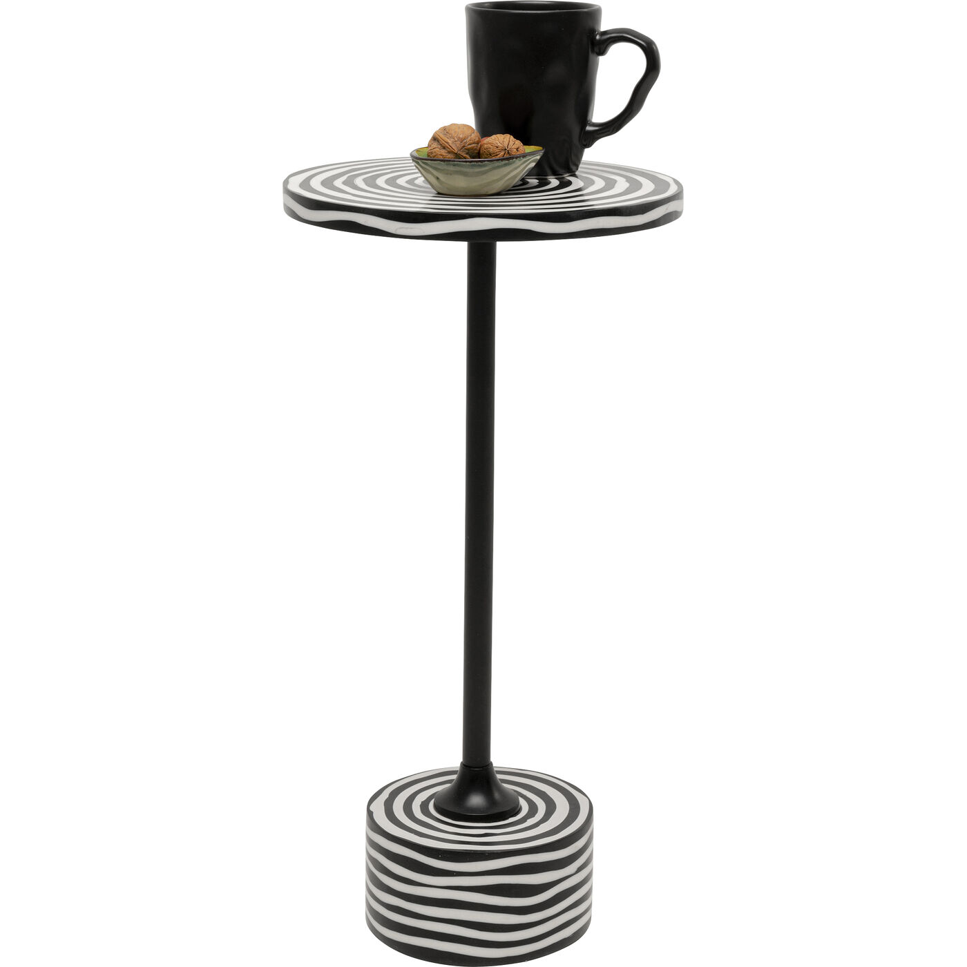 Стол приставной Domero Swirl Black Ø25cm KARE 71120