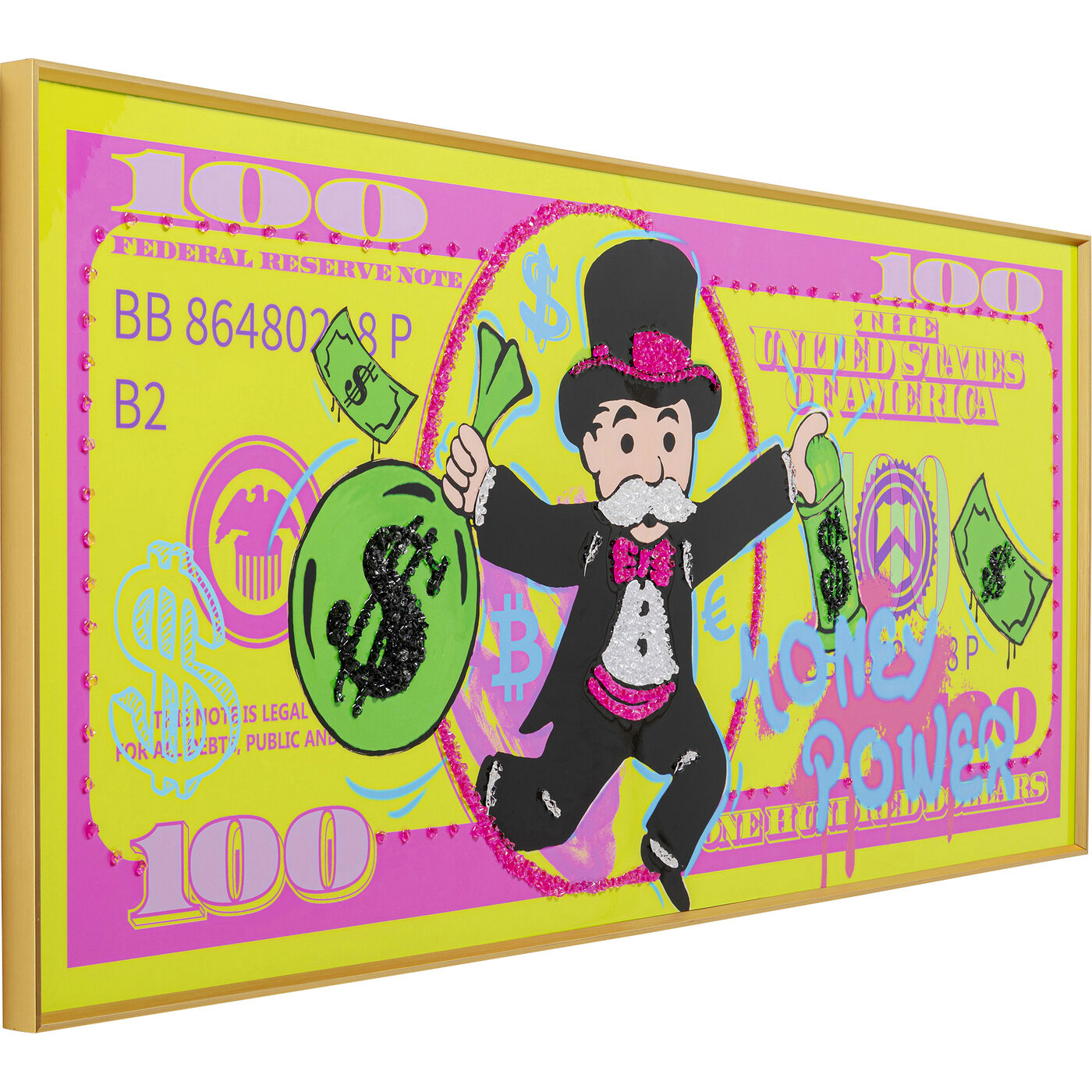 Картина Graffiti Money 70x160cm KARE 56678