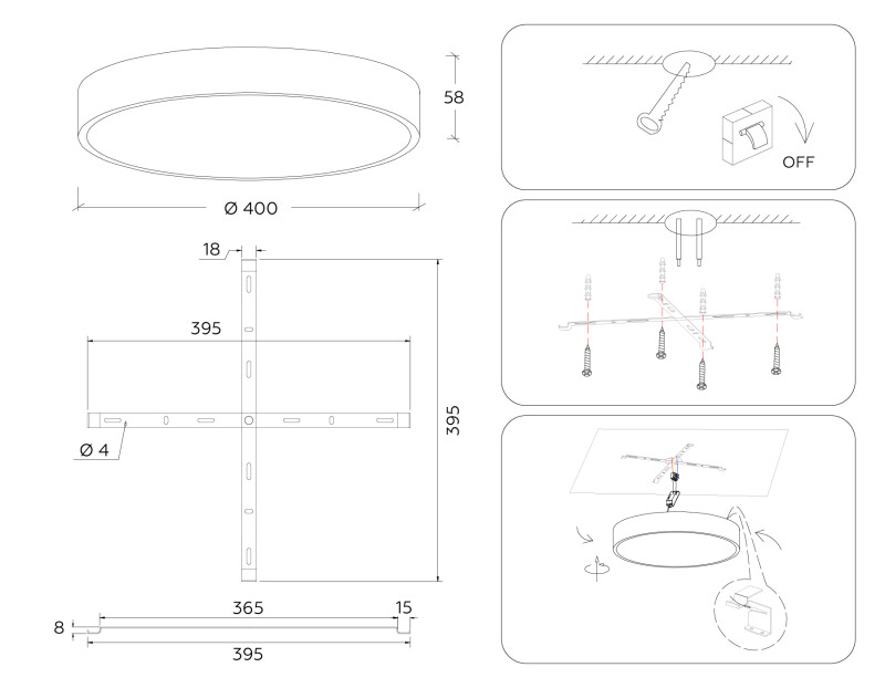 Накладной светильник Ambrella Light FV5528