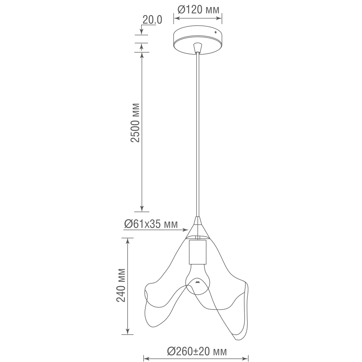 Подвес Donolux S111055.1StBlack