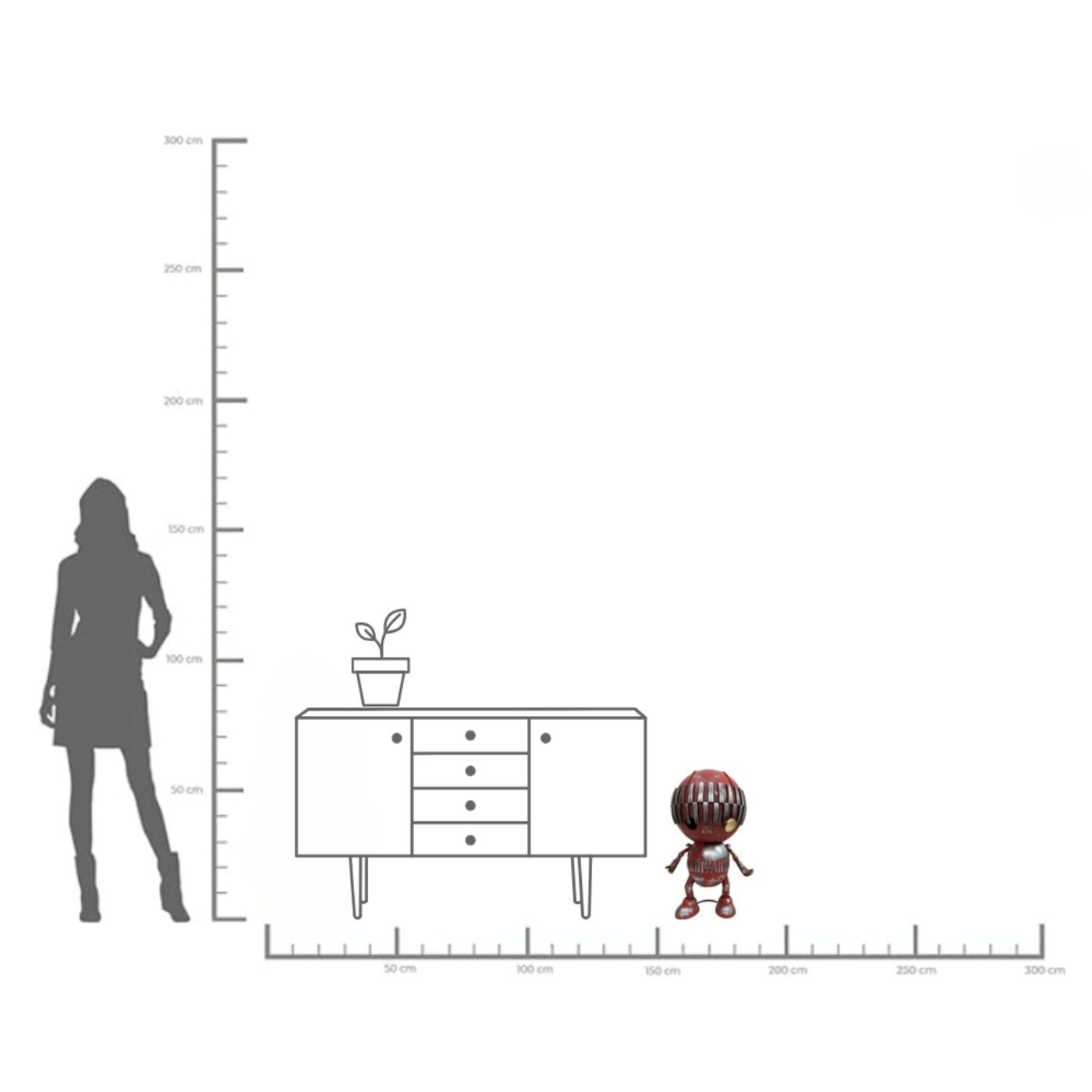 Фигура декоративная Robot Karl 59 см KARE 56244