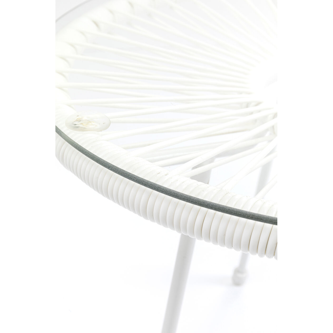 Комлект кресло + столик Acapulco White (2 предмета) KARE 47406