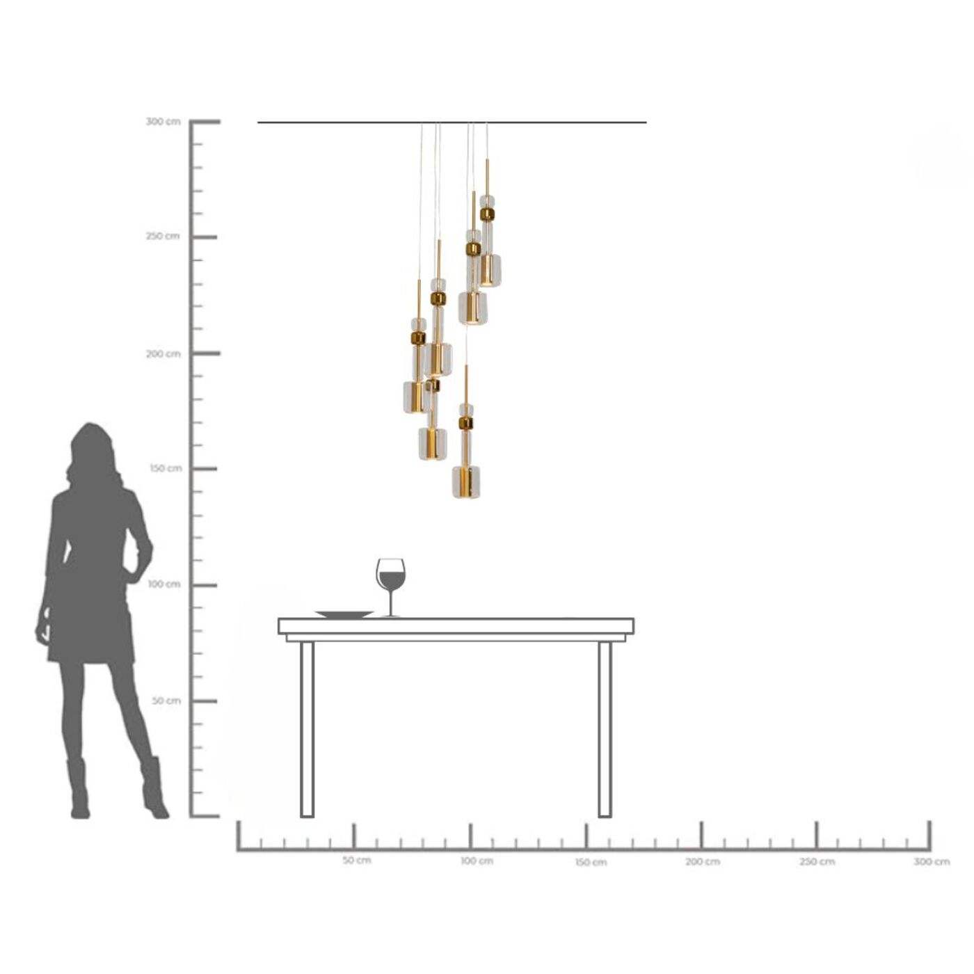 Светильник подвесной Candy Bar Gold Ø44 см KARE 55939
