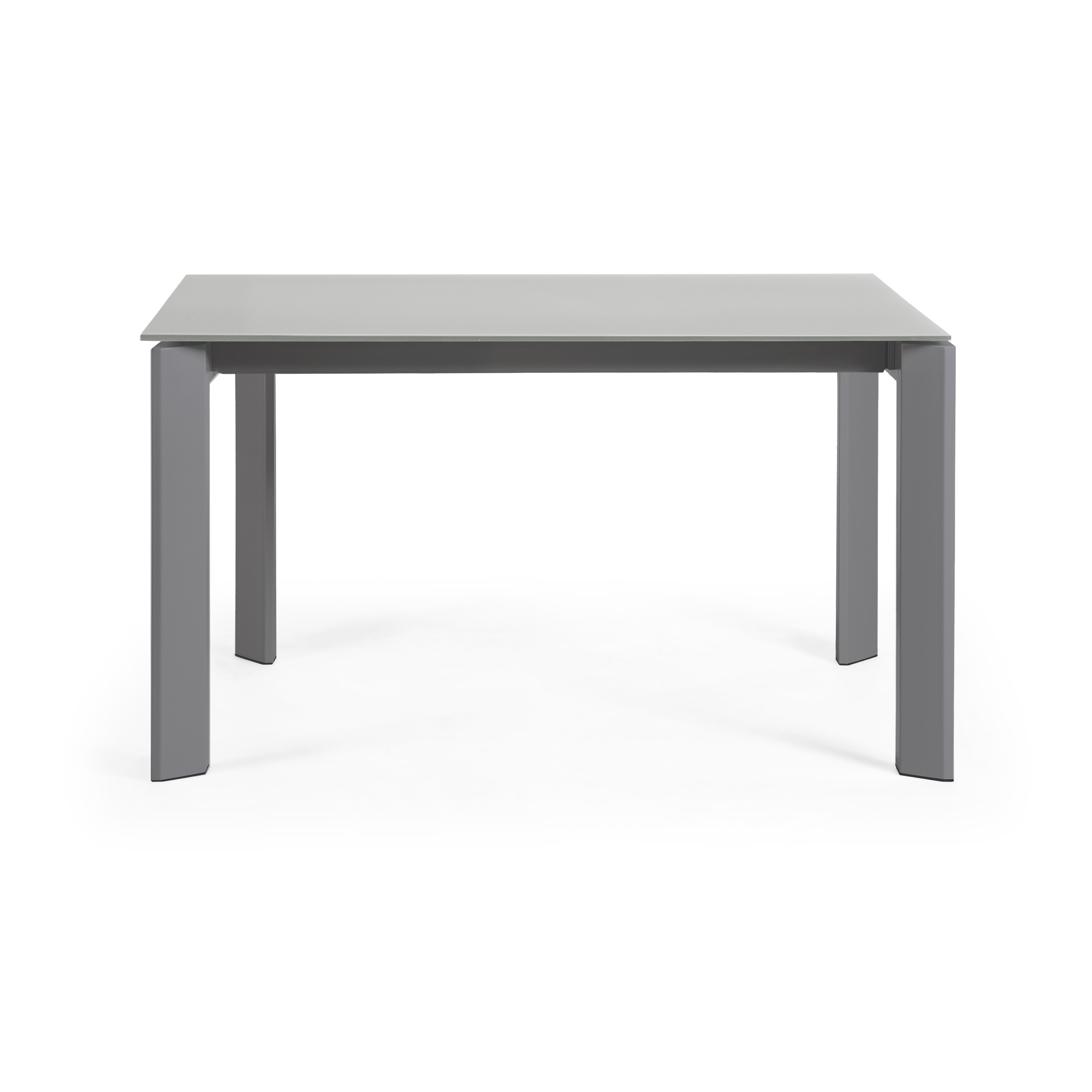 Стол Atta 140 (200) x90 темно-серый, стекло La Forma (ex Julia Grup)