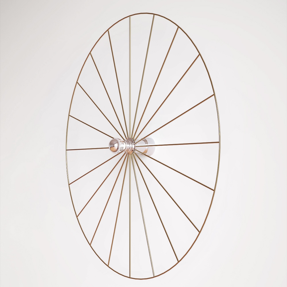 Бра Wheel 90 cm хром + цоколь 5 cm хром Aromas del Campo
