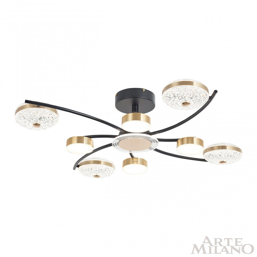 Люстра светодиодная 279169/4+4 BK/GD Arte Milano