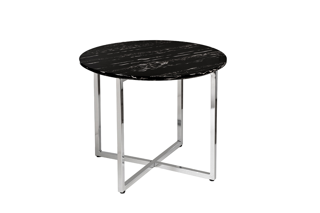 Столик журнальный круглый черный/ром Garda Decor 30B-85521