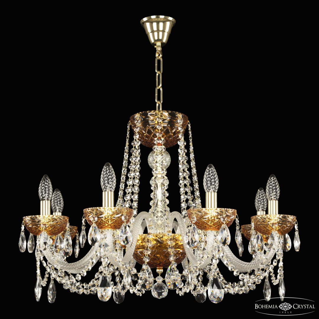 Люстра 5402/8/240 G Amber/M-1F Bohemia Ivele Crystal