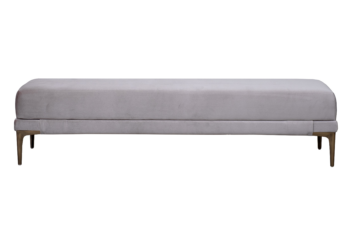 Банкетка Prima на металлических опорах серая Garda Decor PRIMA-Б160-Velvet SER