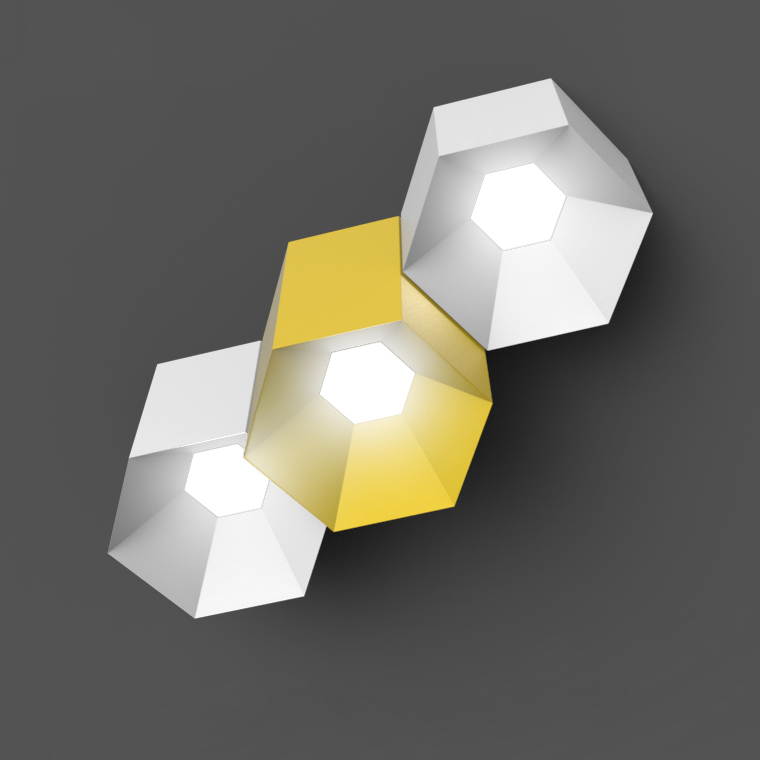 Потолочный светильник HEXAGON B H20 Grey by ImperiumLoft