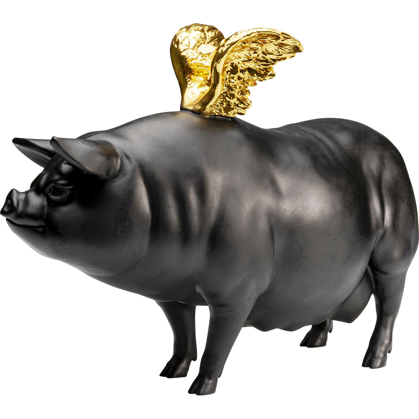 Фигура декоративная Flyin Pig Black 21cm KARE 56907