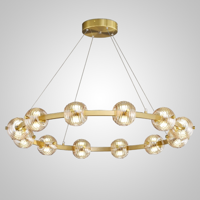 Кольцевая люстра SEMUND D100 Brass by ImperiumLoft