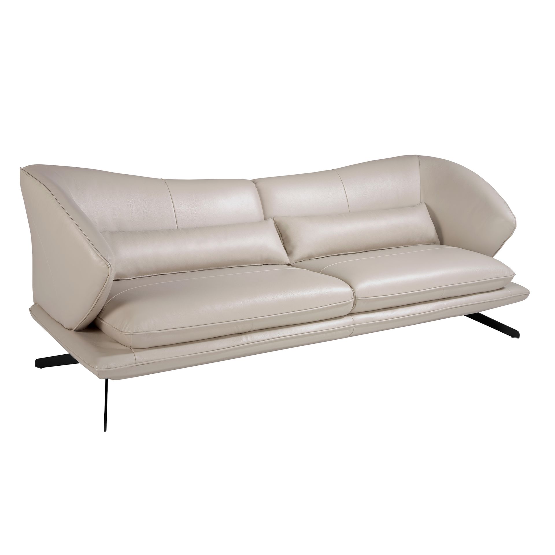 Диван 3-х местный 6146/KF2157-3P-M5652 кожаный с декоративными подушками Angel Cerda