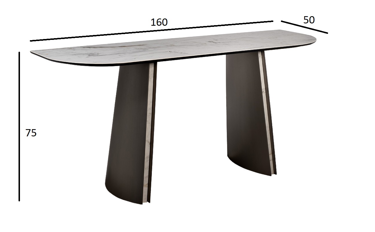 Консоль керамическая белая Garda Decor 160KD-60062