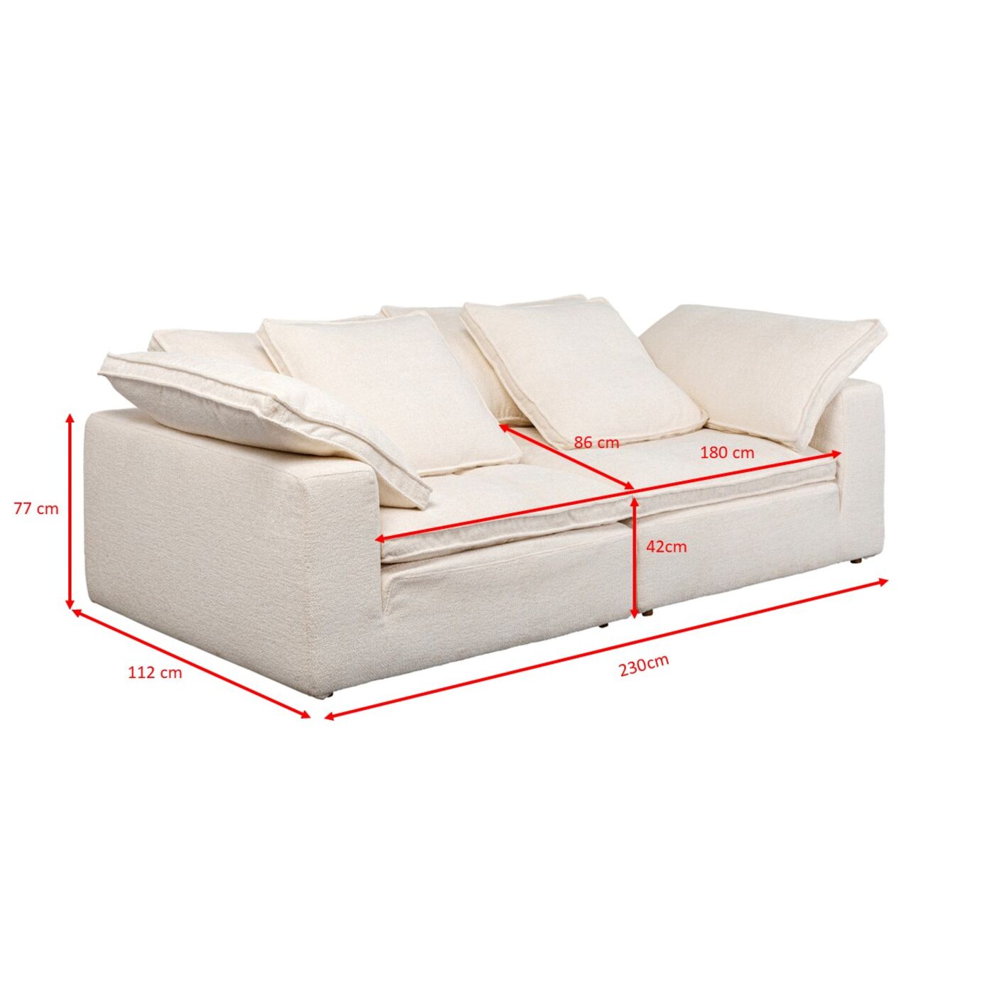 Диван трехместный Roselotte 230 см KARE 87934