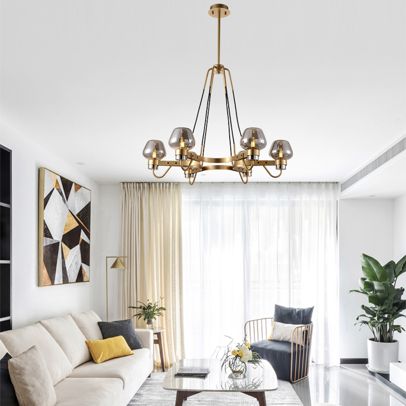 Люстра MONTALEMBERT by Studios 8 lamps Gold/Smoky by ImperiumLoft